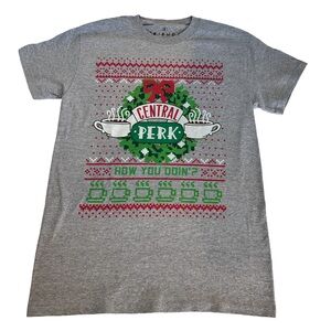 NWT Friends Ripple Junction Gray Central Perk Short Sleeve Tee S